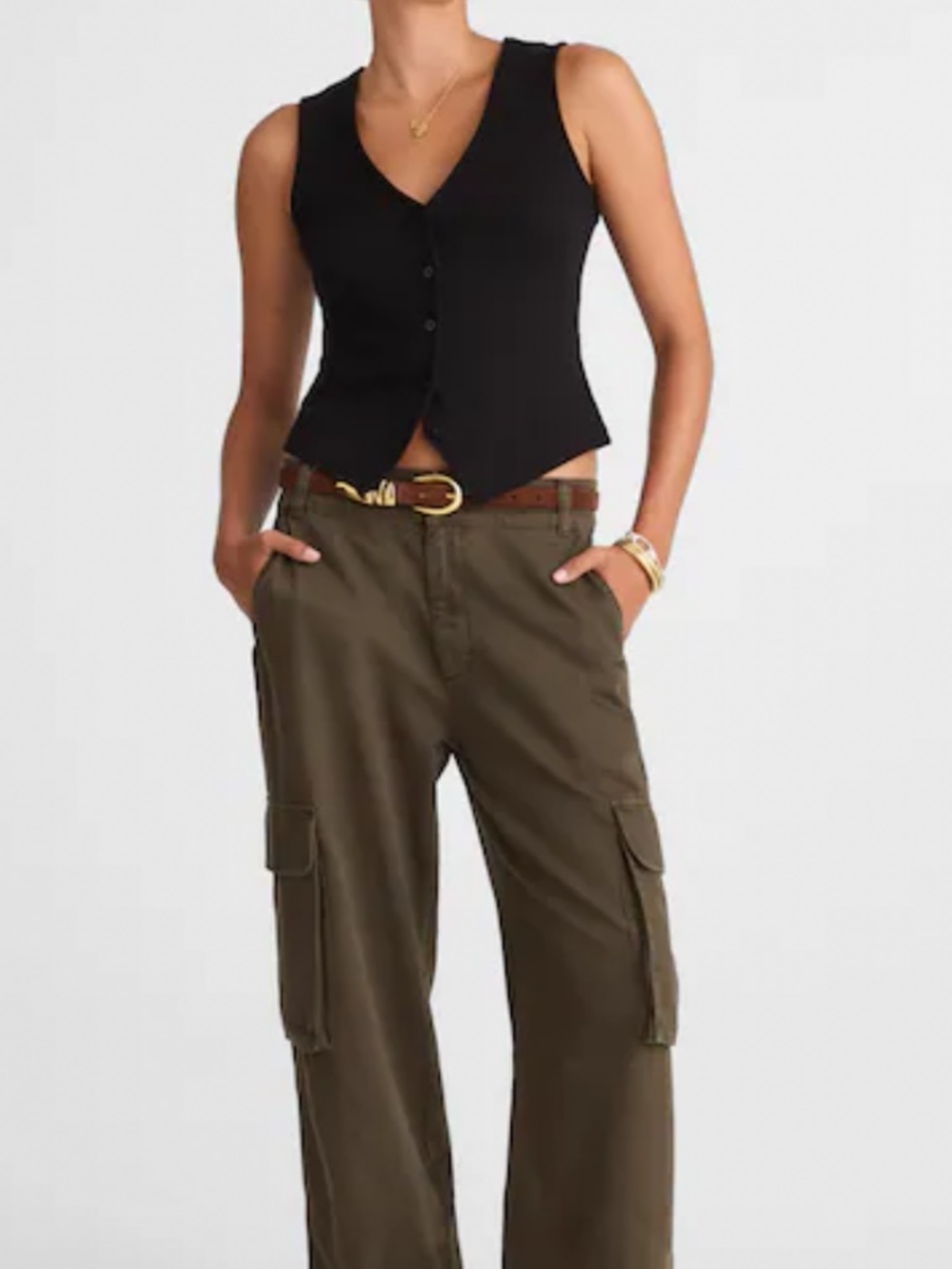 Madewell Ribbed V-Neck Vest - Picture 2 of 9